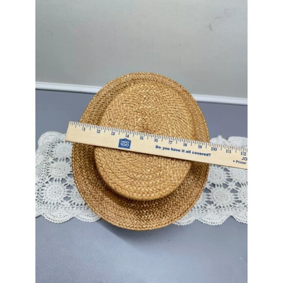 Pedigree Hats Women\'s Straw Beach Sun Hat 7 3/8 Stylish Summer Vintage Cap
